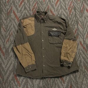 Orvis Olive and Tan Patchwork Shirt